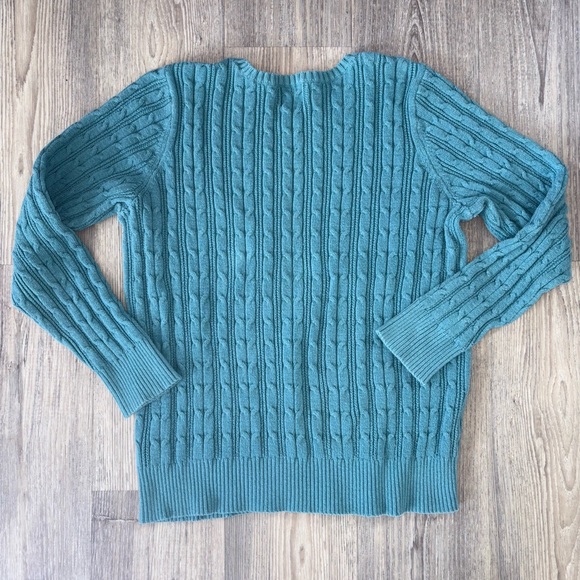 St John’s Bay Blue Knit Sweater - Picture 3 of 4